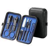 FIXBODY Nail Clippers Set, 8 PCS Professional Manicure Set and Pedicure Kit with Travel Case,Stoc...