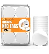30 Pcs NFC Tags NTAG215 Blank NFC Cards Stickers, Rewritable Programmable NFC 215 Chip NFC Coins ...