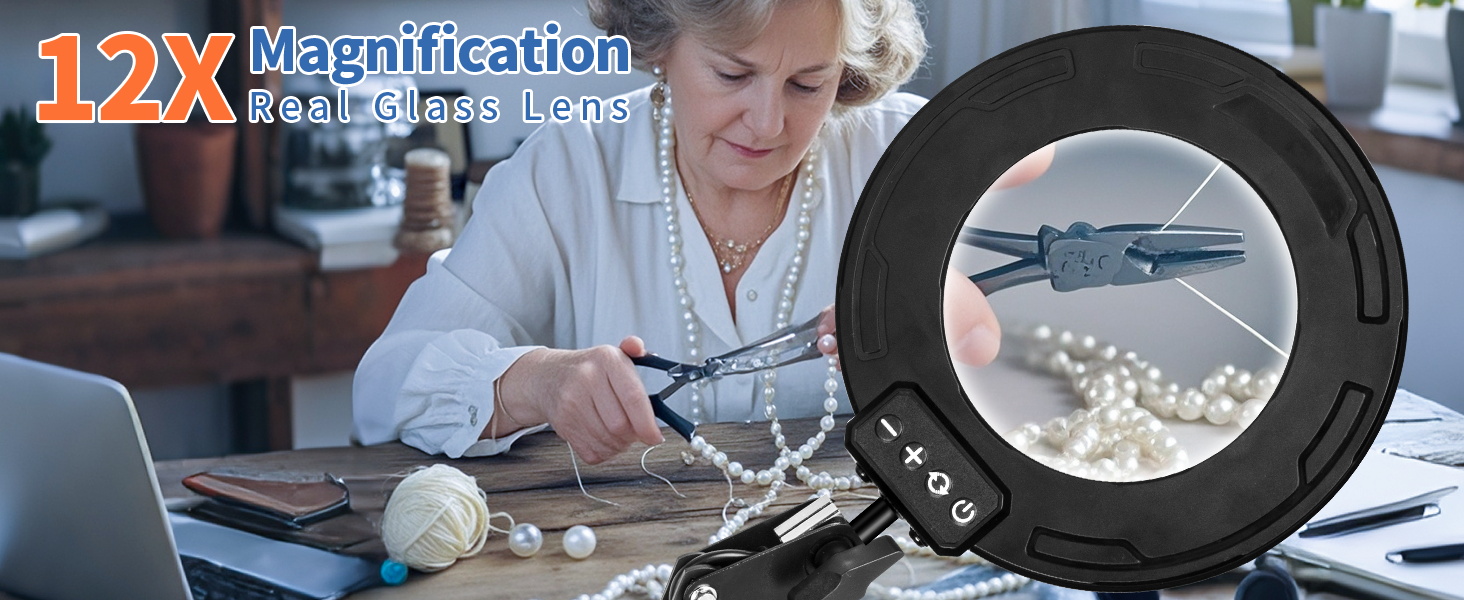 12x magnification magnifying lamp magnifying glasses with light magnifying glasses for close work