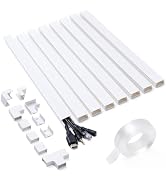 126in Cord Hider Kit, Cord Covers for Wires on Wall, Cable Hider Cord Organizer, Wire Hiders for ...