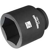 MAXPOWER 3/4" Drive 2" Deep Impact Socket, 6-Point Design, Heat-Treated Chrome Molybdenum Steel, SAE