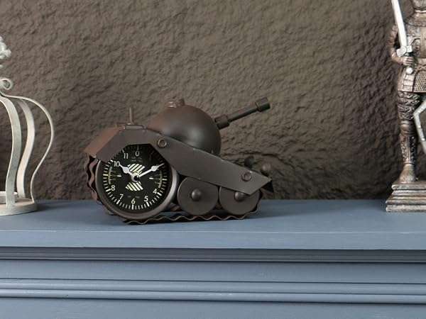 tank desk clock