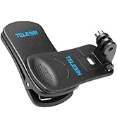 TELESIN 360 Rotational Backpack Clip Mount Super Solid Fast Release Clamp Rotation Hat Mount for ...