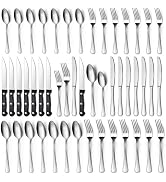 Silverware Set - 48PCS Silverware Set for 8, Stainless Steel Flatware Set with Forks, Knives & Sp...