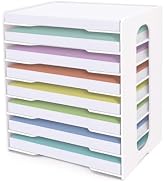 SONGWAY Large File Organizer for Desk - 8 Tier Legal Size Paper Storage Holder, File Sorter, Lett...