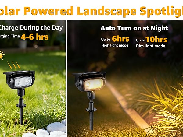 Solar Powered Landscape Spotlight
