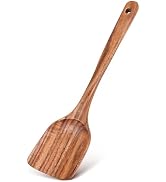 Teak Kitchen Cooking Utensil, Wooden Spatula for Cooking, Large Wood Spatula, Long Handle Flat Te...