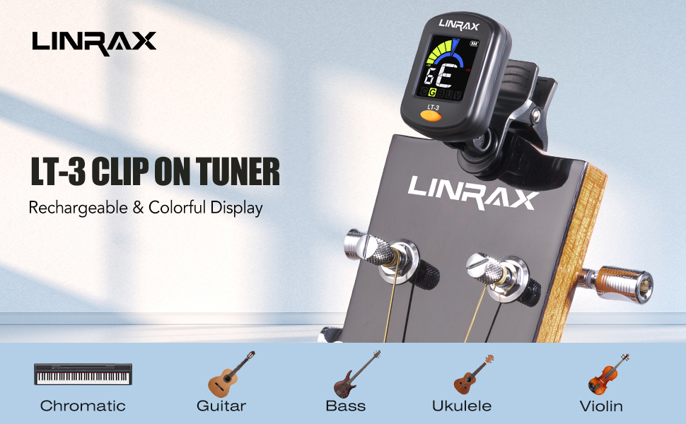 Rechargeable Clip On Tuner