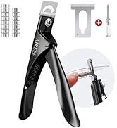 AIRSEE Professional Acrylic Nail Clipper with 15PCS Magnets Fake False Nails Tip Cutter Nail Trim...