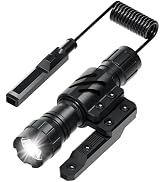 Feyachi Tactical Flashlight, 1200 Lumens Small Flashlight, with Offset Mount & Pressure Switch, 2...