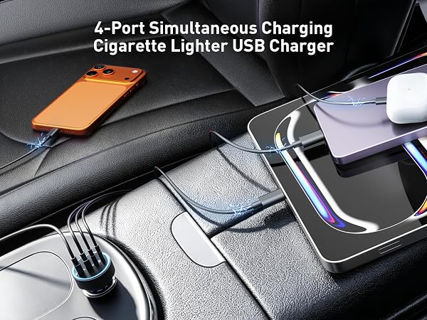 car charger with multiple ports