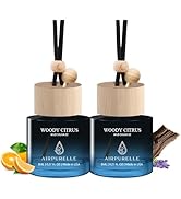 Car Air Freshener Hanging 2 Pack A ir Fresheners Diffuser - Woody Citrus Fragrance Oil Air Diffus...