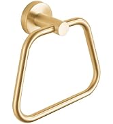 DIYZON Bath Towel Ring, Bathroom Hardware Towel Holder, Gold Towel Ring for Bathroom, Modern Trap...