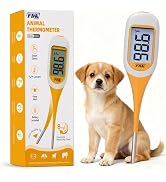 FDK 8-Second Dog & Cat Thermometer, Fast Digital Pet Rectal Thermometer with Large Backlight Scre...