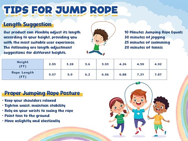 rope jump kids skipping adjustable fitness exercise outdoor jumping handle girls boys soft workout
