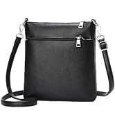 Leather Small Crossbody Bags for Women Travel Phone Cross Body Wallet Purses Lightweight with Adj...