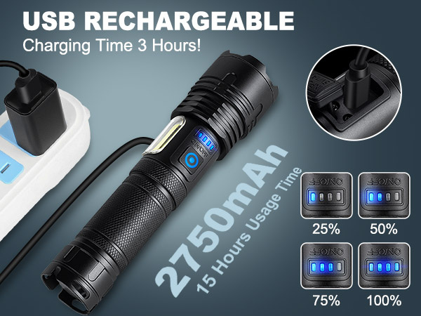rechargeable flashlights flashlights high lumens flashlights for home