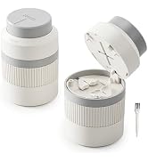 3-in-1 Pill Cutter, 1/2 1/4 Pill Crushers & Splitters with Stainless Steel Hidden Sharp Blade and...