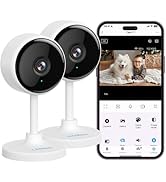 litokam Indoor Camera, Cameras for Home Security with Night Vision, Pet Camera with Phone App, 2K...