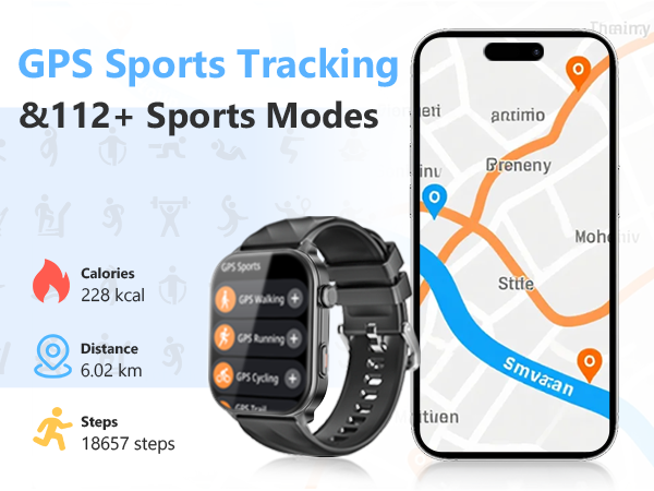 GPS Sports Tracking&112+ Sports Modes