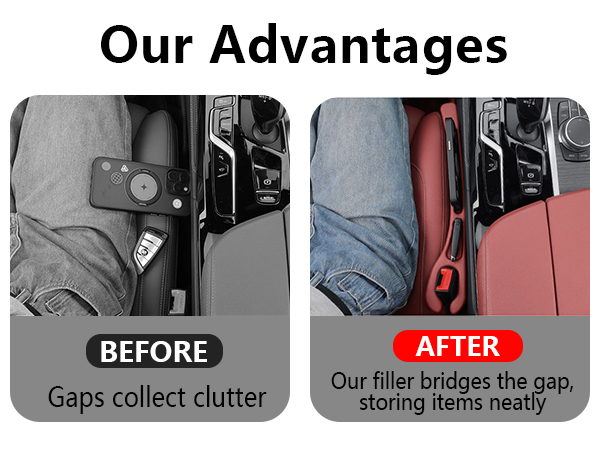 car seat gap filler with storage