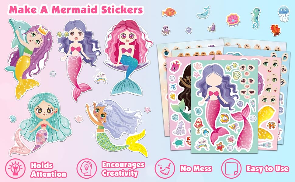 Ozepao Make A Mermaid Stickers