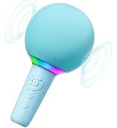 Wireless Bluetooth Karaoke Microphone for Kids, Portable Handheld Karaoke Mic Speaker Toys with L...