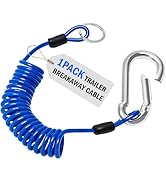 VIVBOO 1Pack Blue Trailer Breakaway Cable RV Brake Away Emergency Brake Cable