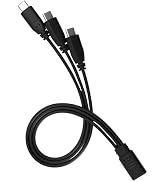UCEC USBC Splitter 1 in 3 Out Charging Cable, 3-in-1 1FT Short USB C Male to USB C Female Cable T...