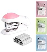 NEBURORA Mini Effortless Desktop Staplers with 400 Standard 26/6 Staples, 2-24 Sheet Capacity, In...