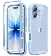 ALGORAM Magnetic for iPhone 17 Case with Built-in Sensitive Screen Protector, Full-Body Dual Fron...