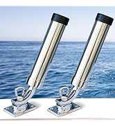 Marinebaby 2Pcs Fishing Rod Holder ,360° Adjustable Rod Outrigger,316 Stainless Steel Fishing Pol...