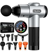 TOLOCO Massage Gun, Muscle Massage Gun Deep Tissue for Athletes with 10 Massage Heads, Electric P...