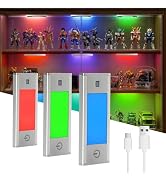 V4light RGB Motion Sensor Night Light, 6-Color Rechargeable Stair Lights, Magnetic Stick-On LED B...