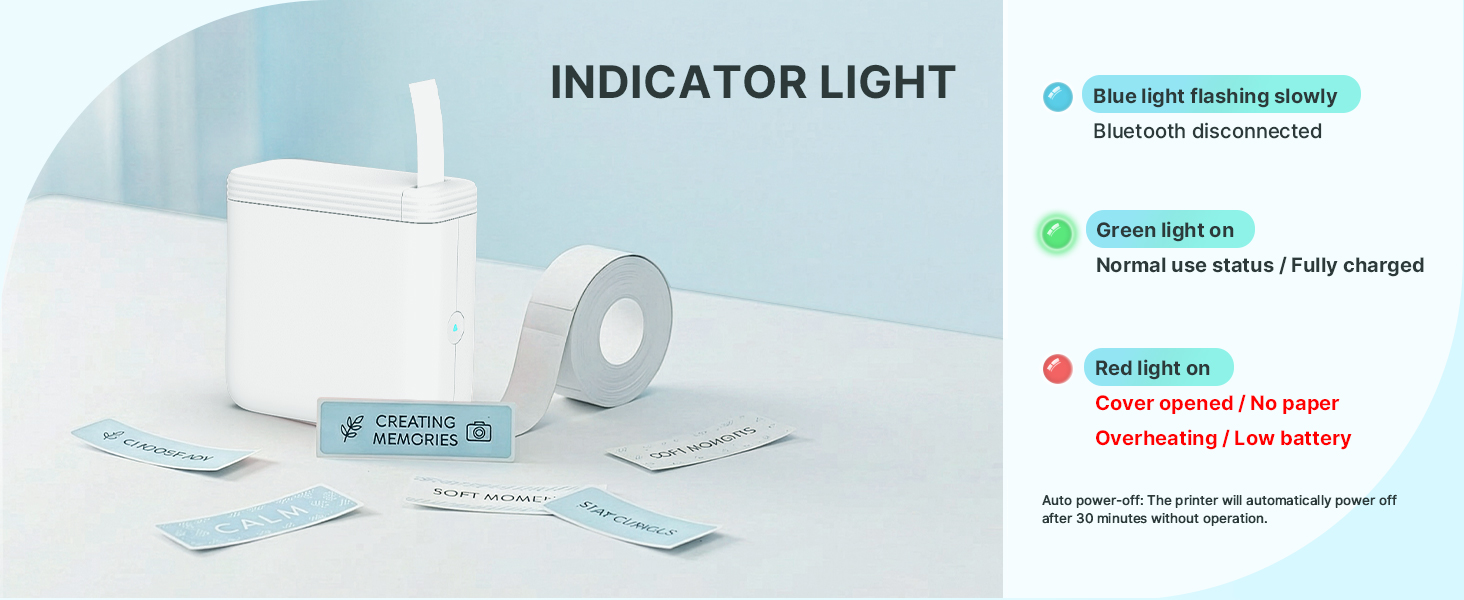 Label Maker with Indicator Light