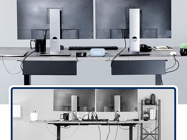 under desk cable management trays