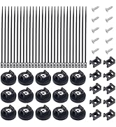 Taiidaues 15 PCS Magnetic Zip Tie Mounts Base Magnetic Cable Tie Mount & 50 PCS Releasable Cable ...