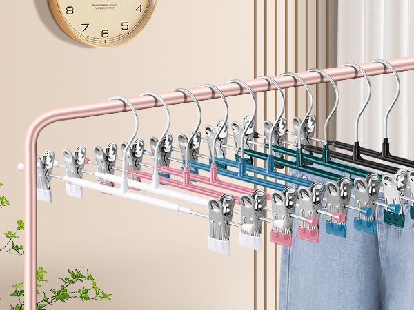Pants hanger with slip