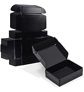 ZBEIVAN 7x5x2 Black Small Shipping Boxes, 20 Packs Corrugated Cardboard Mailer Boxes for Packagin...