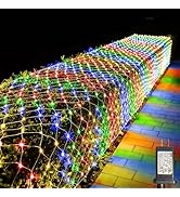 LitHome 610 LED 34.5ft x 5ft Outdoor Christmas Net Lights,Connectable Mesh Lights with 8 Modes,Wa...