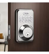 Keyless Entry Door Lock, Zowill Electronic Keypad Deadbolt Smart Lock with Auto Lock, Anti-Peepin...