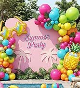 Tropical Balloons, Sunglasses Pineapple Foil Balloons, 12 Inch Teal Metallic Gold Hot Pink Orange...
