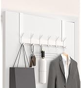 KitchLife Over The Door Hooks Hanger with 7 inches Extended Arms, Fit for 1 3/8" Doors, Bathroom ...