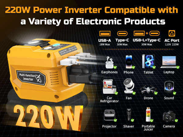 220W inverter meets various product requirements