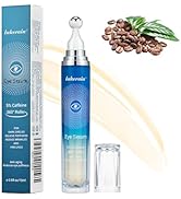 MIESCHER 5% Caffeine Eye Serum with 360° Eye Massage Roller Eye Serum for Dark Circles & Relieve ...