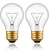 Appliance Oven Light Bulb, High Temp 300 °C Resistant,(2 Pack) A15/E26/120V/40 Watt Appliance Rep...