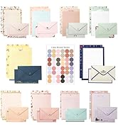 91 Pcs Stationery Paper Envelopes Set Includes 60 Lined Writing Stationery Paper & 30 Envelopes w...