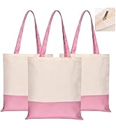 CNaiyunpin Canvas Tote Bag with Zipper & Inner Pocket, Reusable Grocery Shopping Bags, Fashionabl...