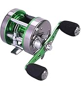 Sougayilang Round Baitcasting Fishing Reel, Conventional Reel for Catfish, Salmon/Steelhead, Stri...