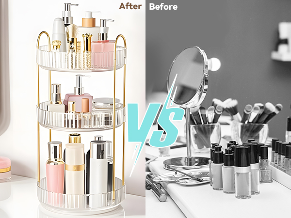 360° Rotating Makeup Organizer
